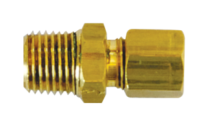 Brass compression fitting 1/4" Female to 1/4" BSP Male for nylon image