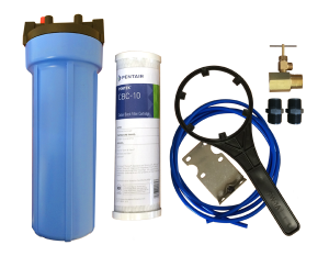 10" Water Filter kit 1/2" complete with 0.5 Micron Carbon Block Cartridge image