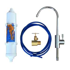 10" Water Filter kit complete with 1 micron omnipure inline cartridge + JG line + Plumbers delight image