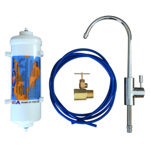 10" Water Filter kit complete with 1 micron omnipure inline cartridge for rural + JG line + Plumbers delight image
